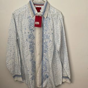 Claiborne men shirt, long sleeve, Medium, NET